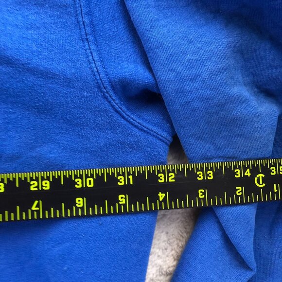 Gildan Mens Sweatshirt 5XL Crewneck Blue Heavy Blend Pullover Classic FLAWS - Picture 4 of 15